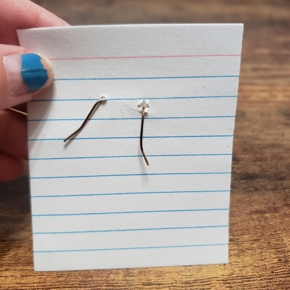 brown bead dangling earrings - Picture 3 of 5